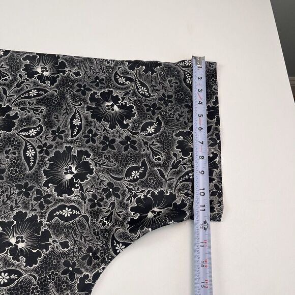 Vintage Natori Floral Kimono Caftan Robe M Black Short Sleeve Loungewear Boho - Picture 6 of 9